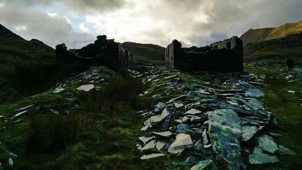 ruins at Cwmorthin near Blaenau Ffestiniog in Gwynedd