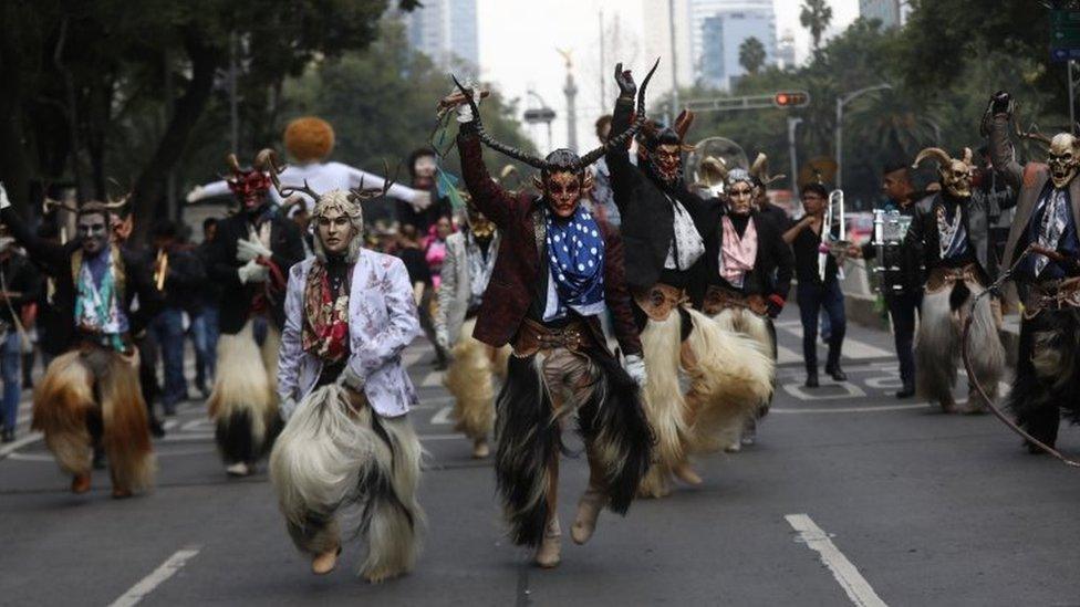 Indigenous people participate in the International Day of Indigenous Peoples in Mexico City, Mexico, 09 August 2022.