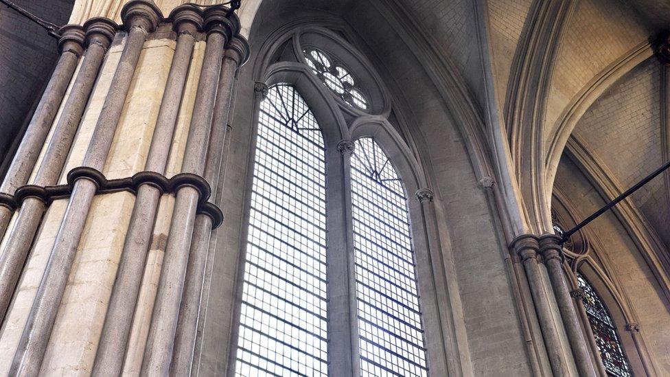 The north transept window at Westminster Abbey