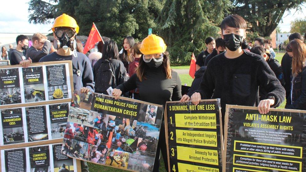 Protesters at the University of Reading