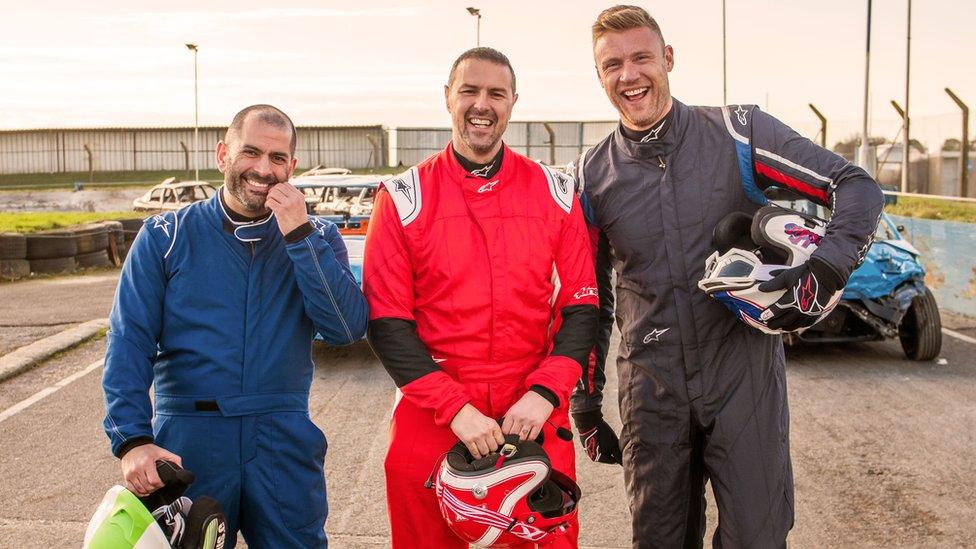 Chris Harris, Paddy McGuinness and Freddie Flintoff