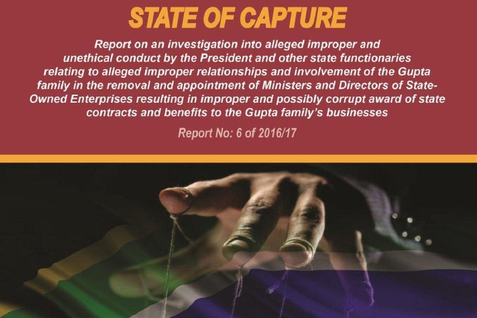 Front page of state of capture report