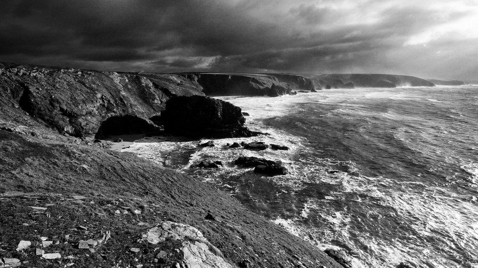 Bedruthan Steps, near to Newquay in north Cornwall