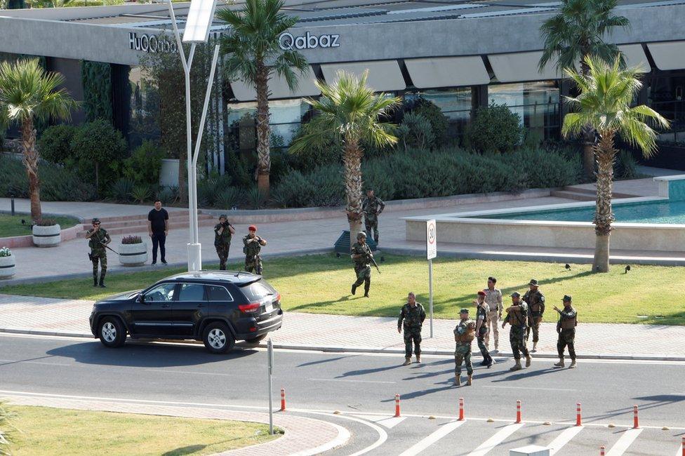 Scene of attack in Erbil