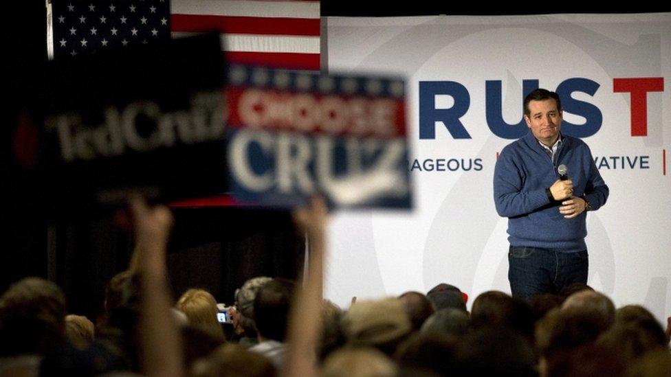 Ted Cruz, at a campaign event at Bridge View Center, 26 Jan, Ottumwa, Iowa