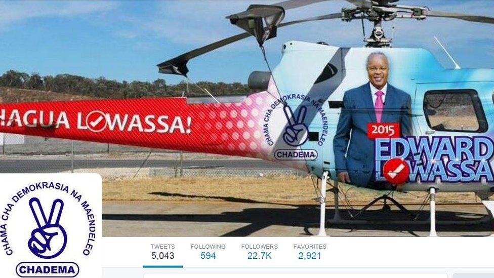 Chadema Twitter account screengrab