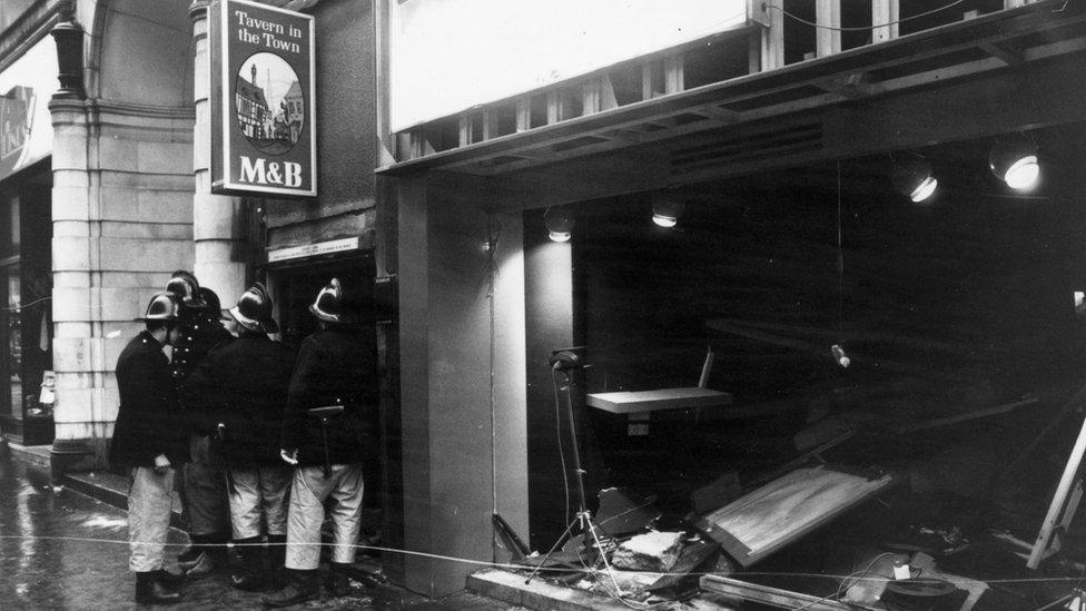 The Tavern In The Town pub after the bombing