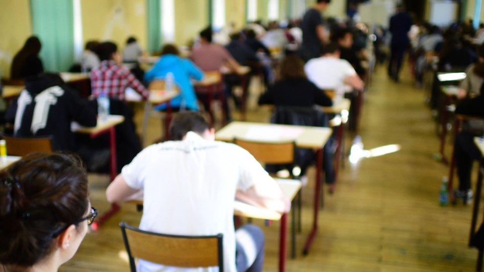 File image of students sitting exam