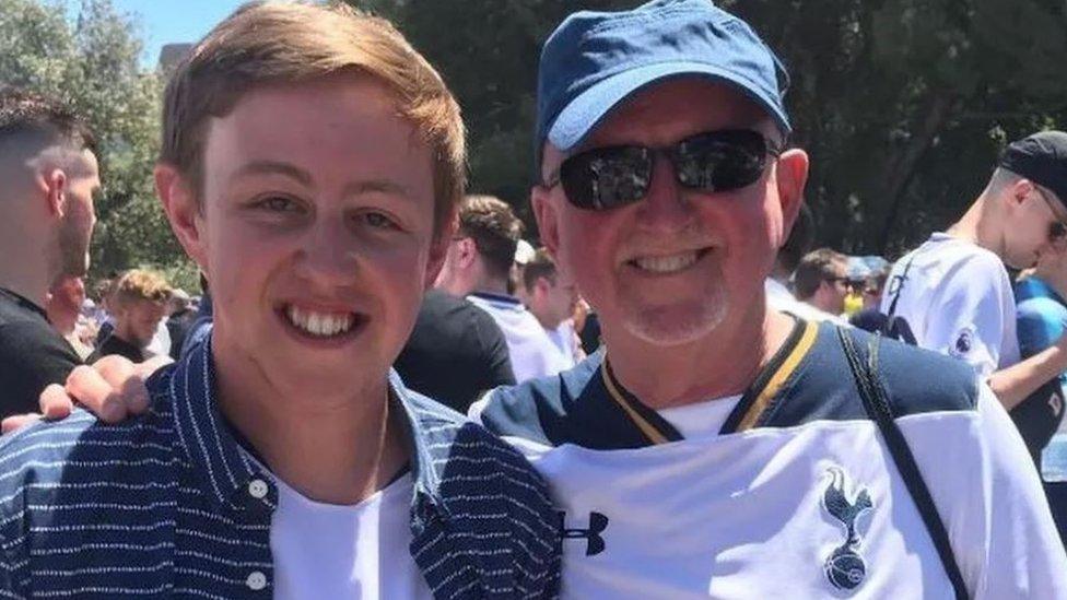 Robbie Jones and his dad, Gareth Jones