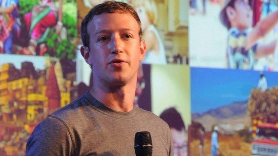 Facebook CEO Mark Zuckerberg addressing a New Delhi summit of internet.org, a project to make internet access affordable across the world in New Delhi, India 09 October 2014