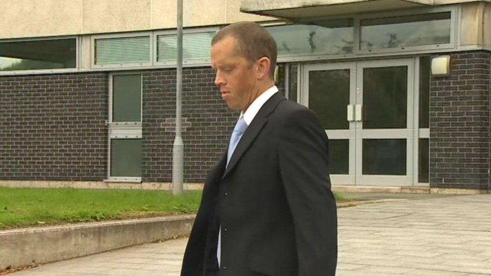 Photo of Michael Marsden outside court