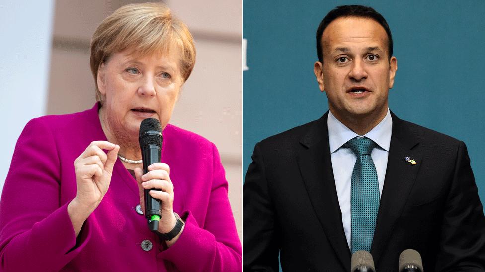 German Chancellor Angela Merkel and Irish Taoiseach Leo Varadkar