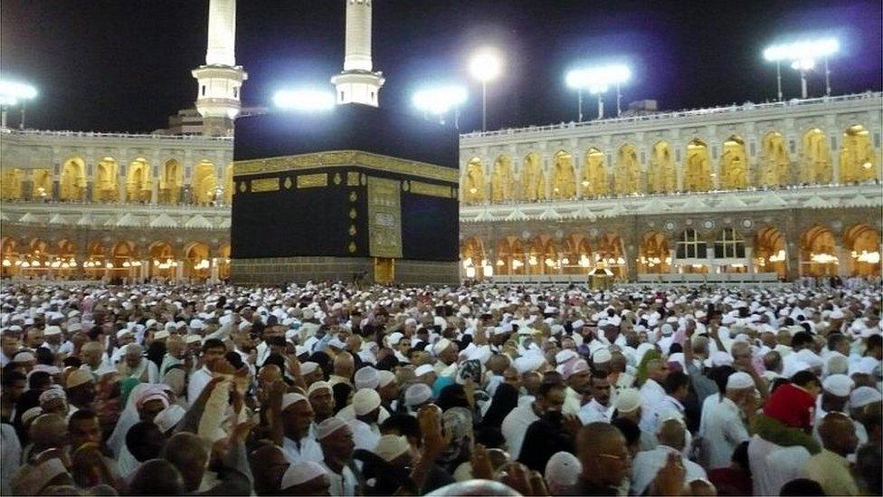 Pilgrims perform the circumambulation of the Kaba in Mecca, Saudi Arabia (file photo)