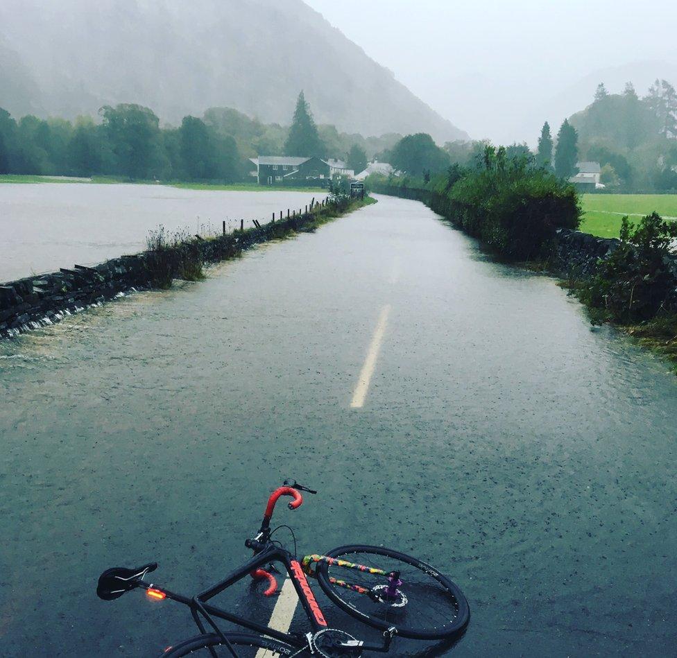 Bike in road