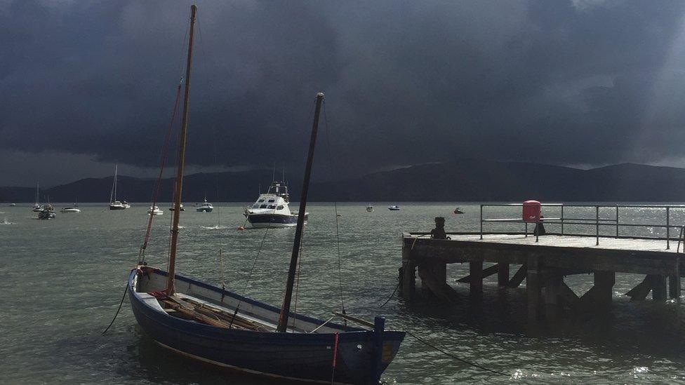 Lynn Hughes enjoyed dodging the showers in Aberdovey