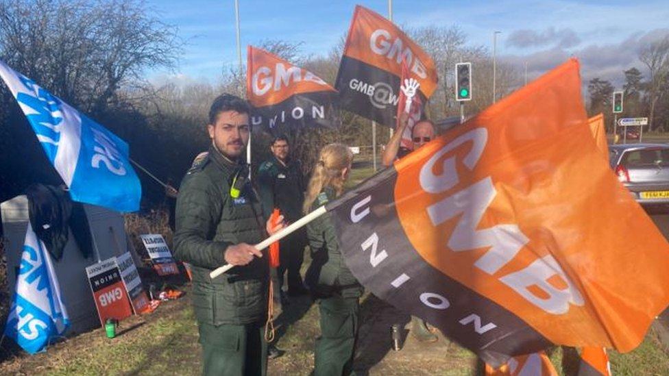 Picket line at Gorse Hill