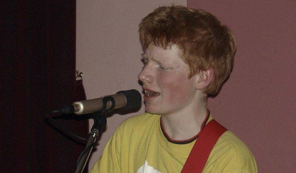 Photo of Ed Sheeran performing in 2005