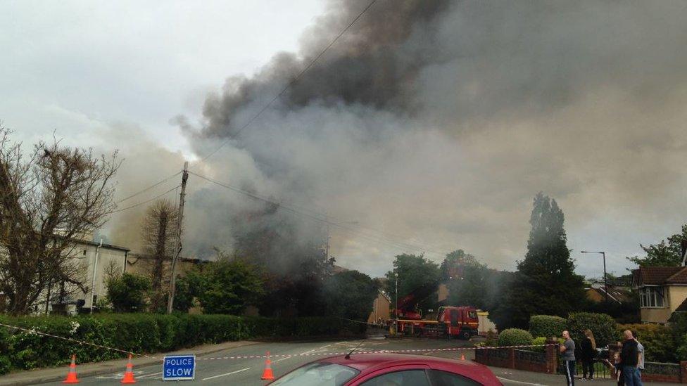 Sports centre fire