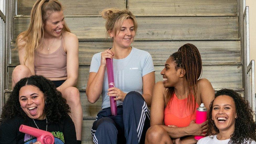 L-R: Mary Moore, Jessica Croll, Eliose Davies, Lizzy-Rose Esin-Kelly and Jocasta Almgill