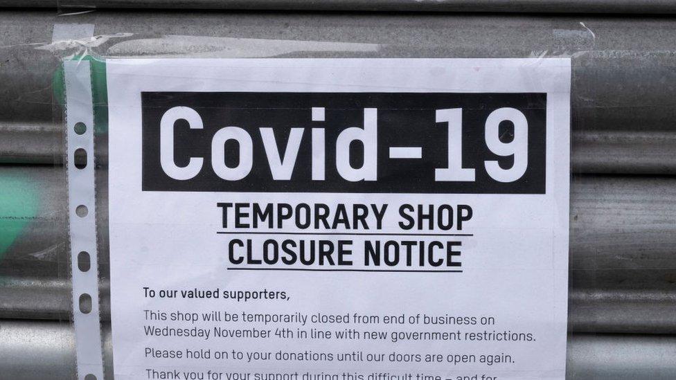 Shop closure sign