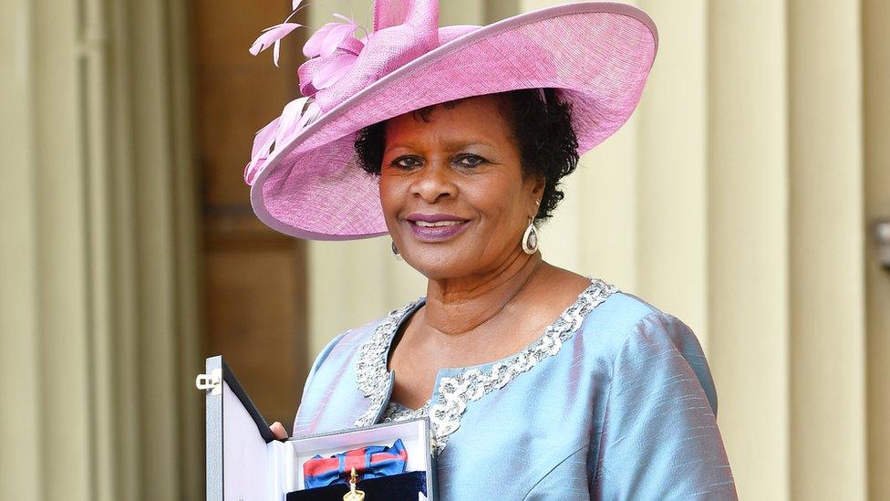 Dame Sandra Mason, governor general of Barbados, after she was made a Dame Grand Cross of the Order of St Michael and St George on 23 March 2018