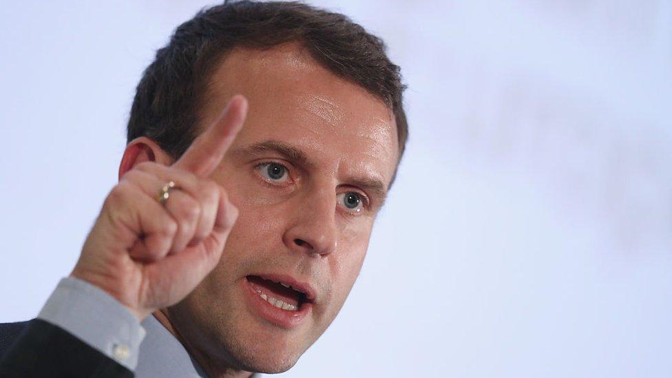 French independent presidential candidate Emmanuel Macron