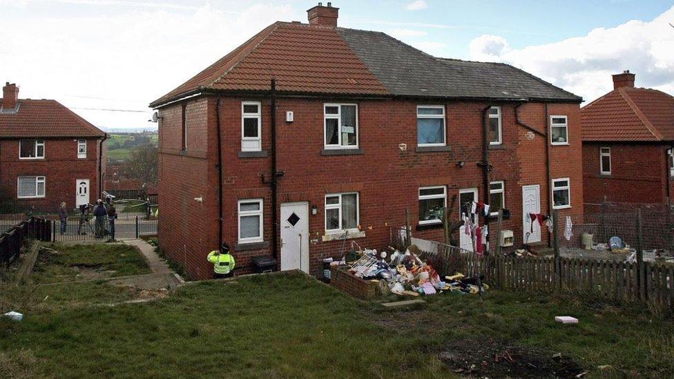 Police guard the home of Karen Matthews after her arrest