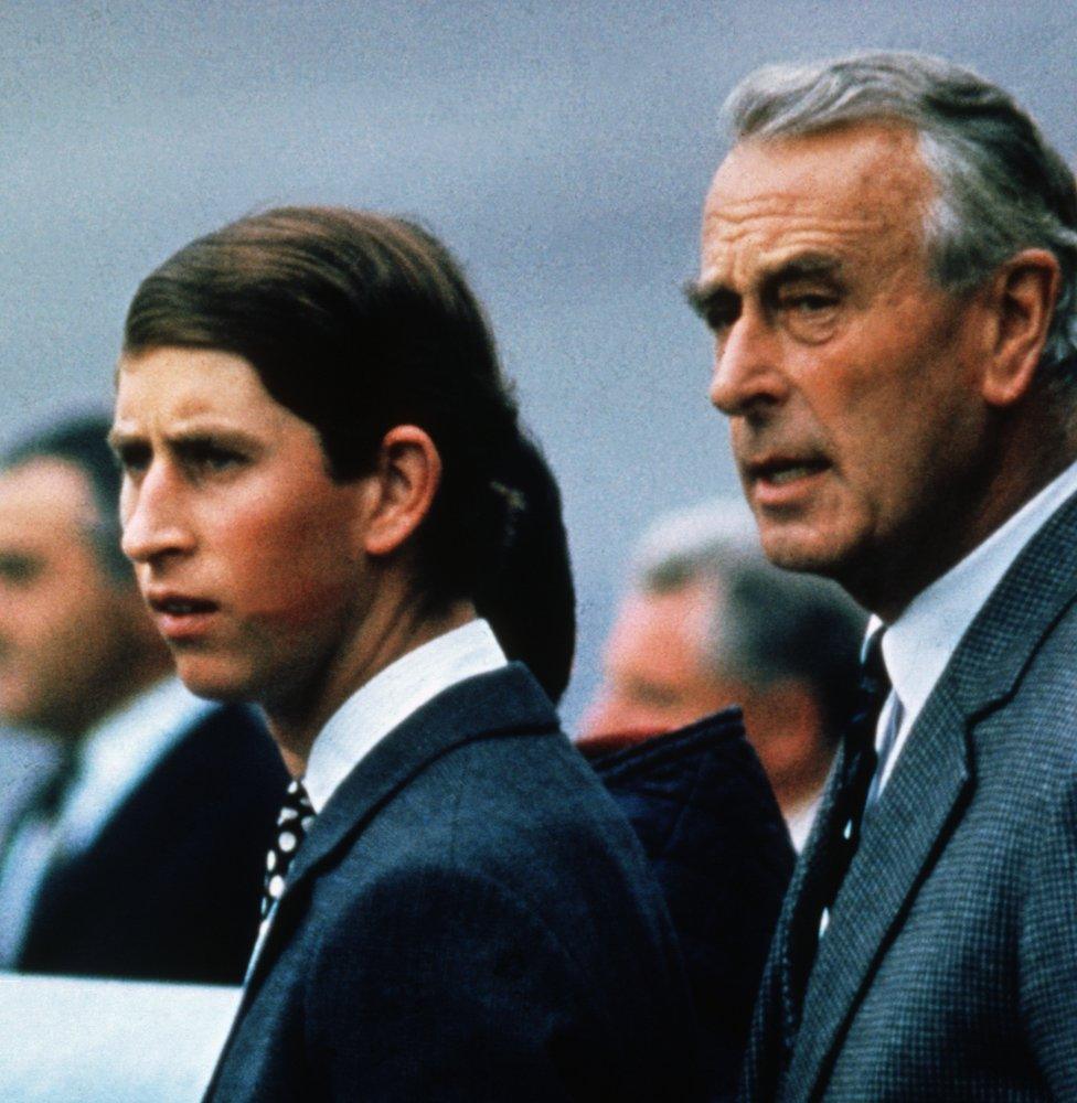 Prince Charles with his great Uncle, Louis Mountbatten