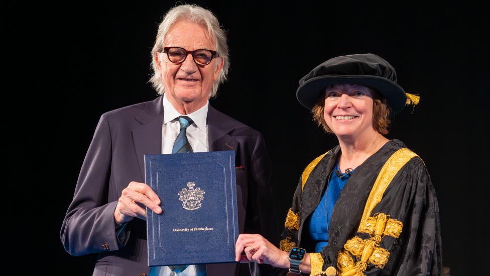 Sir Paul Smith with Professor Shearer West