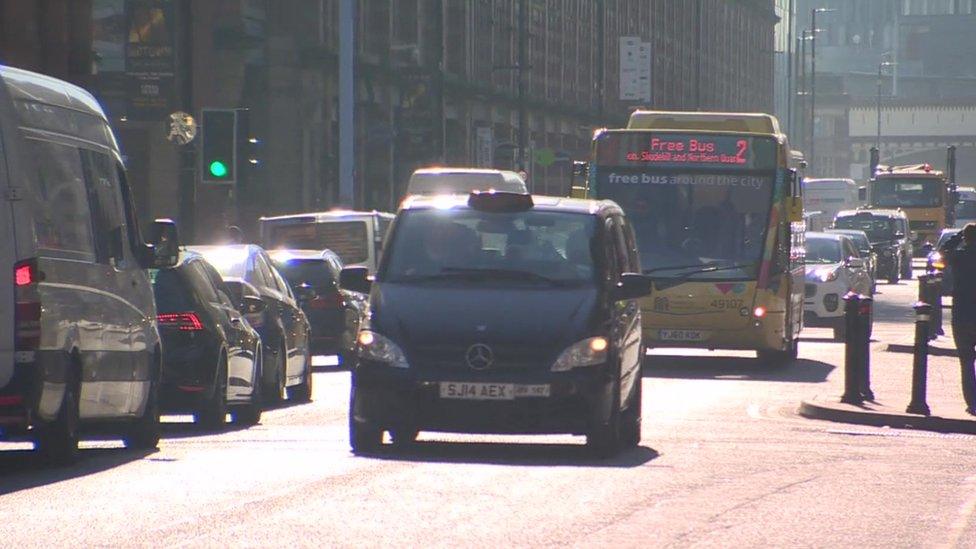 Vehicles on Deansgate