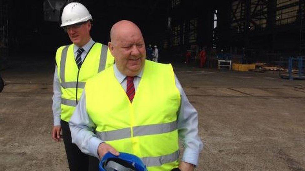 Joe Anderson at Camell Laird shipyard