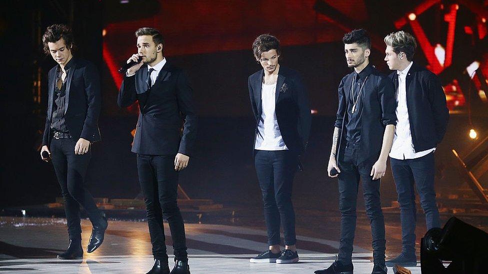 One Direction on stage.