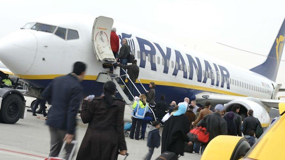 A Ryanair plane