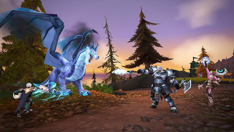 World of Warcraft dragon fight