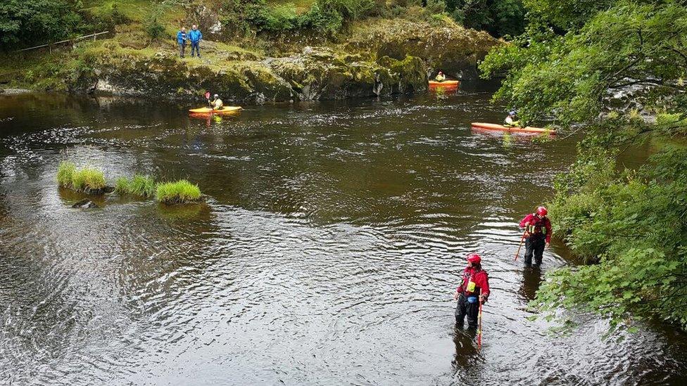 Brecon Mountain Rescue Team river search