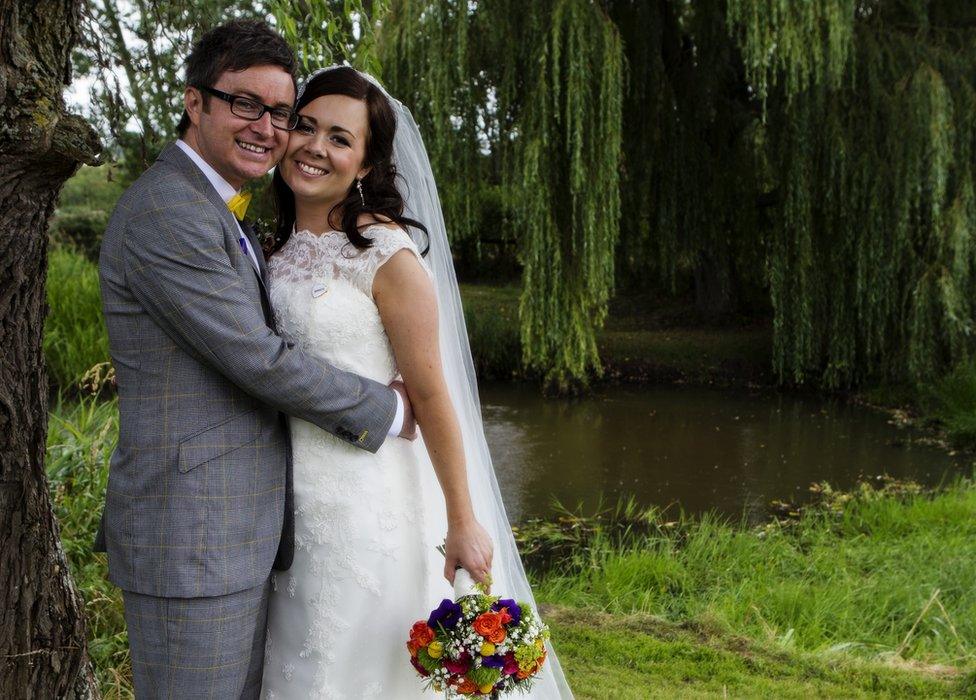 Keith and Emma on their wedding day