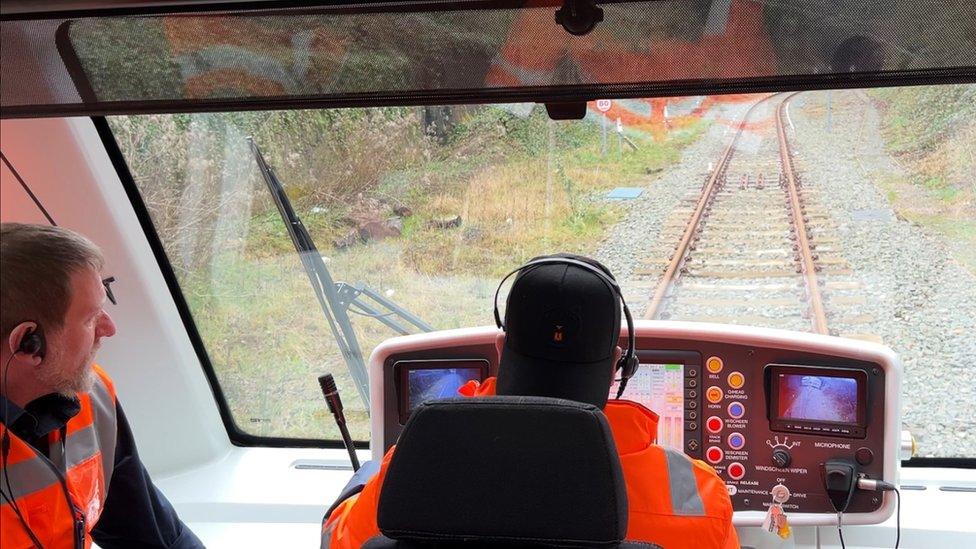 An operator driving the VLR vehicle