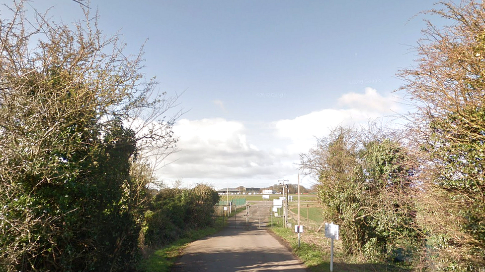 Entrance to Aston Down Airfield