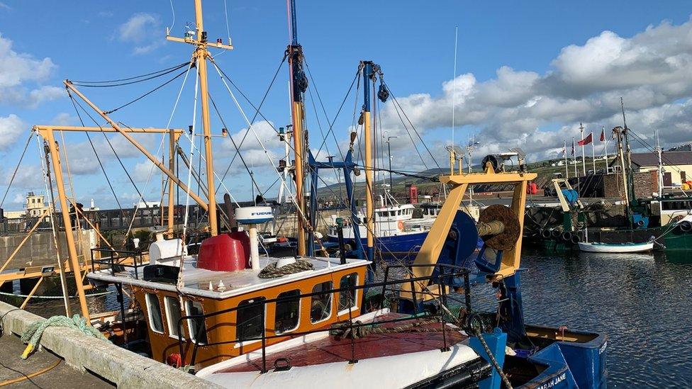 Fishing boats in Peel Harbour