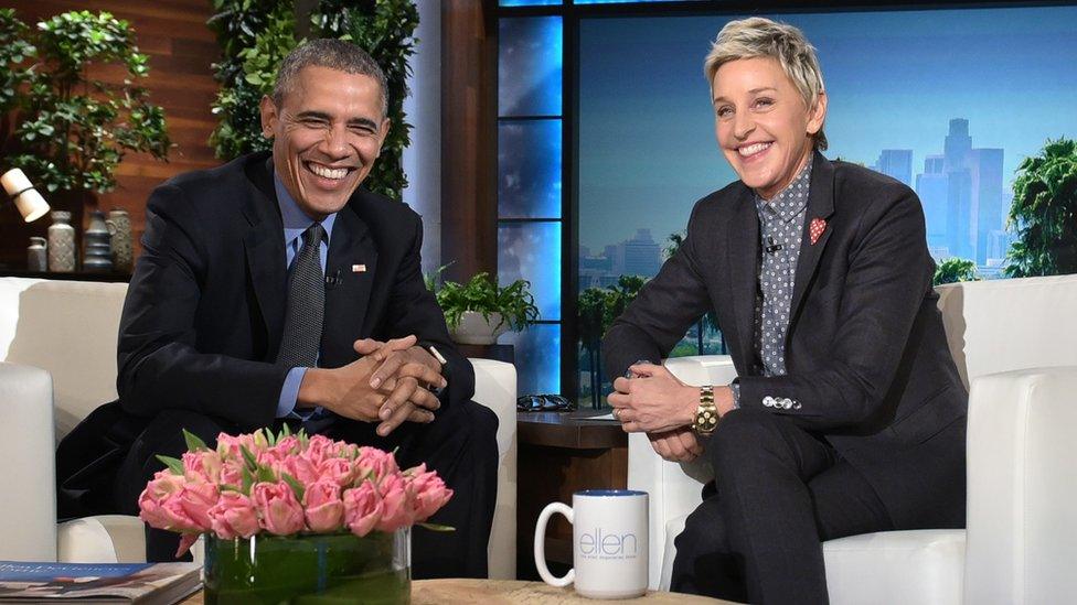 Barack Obama and Ellen DeGeneres