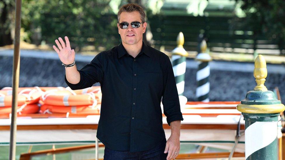 Matt Damon arriving at the Venice Film Festival