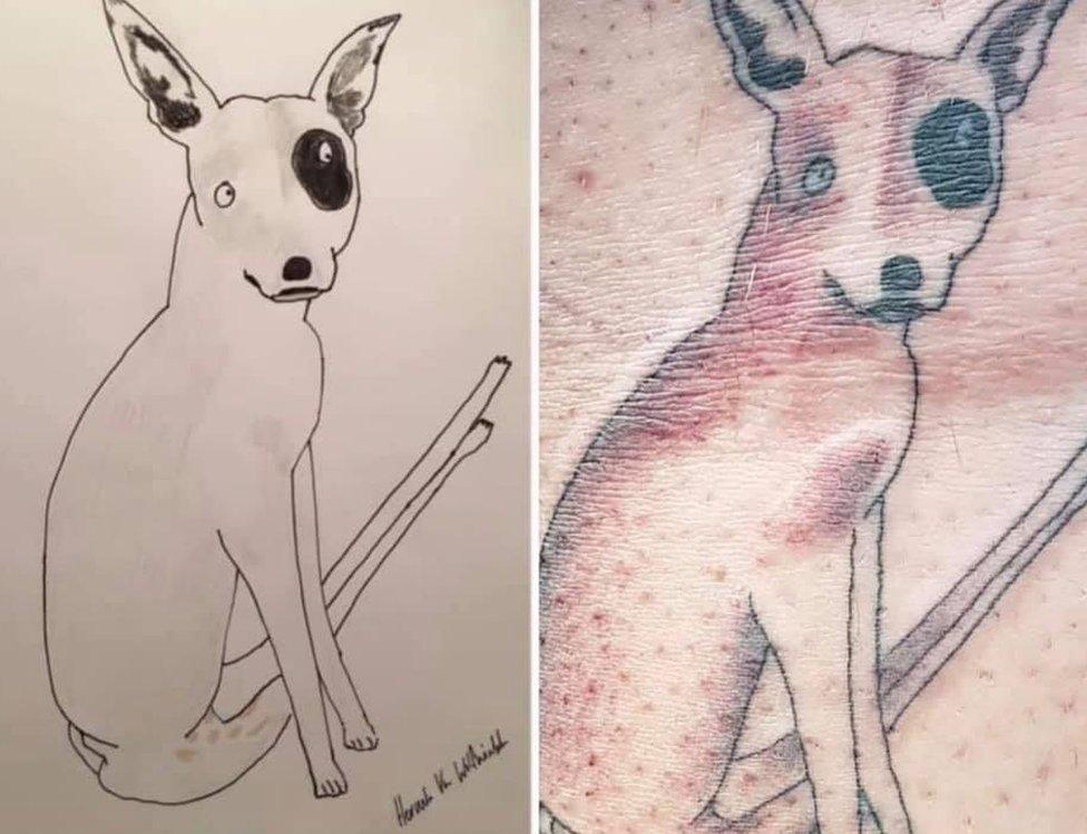 Tattoo of a dog