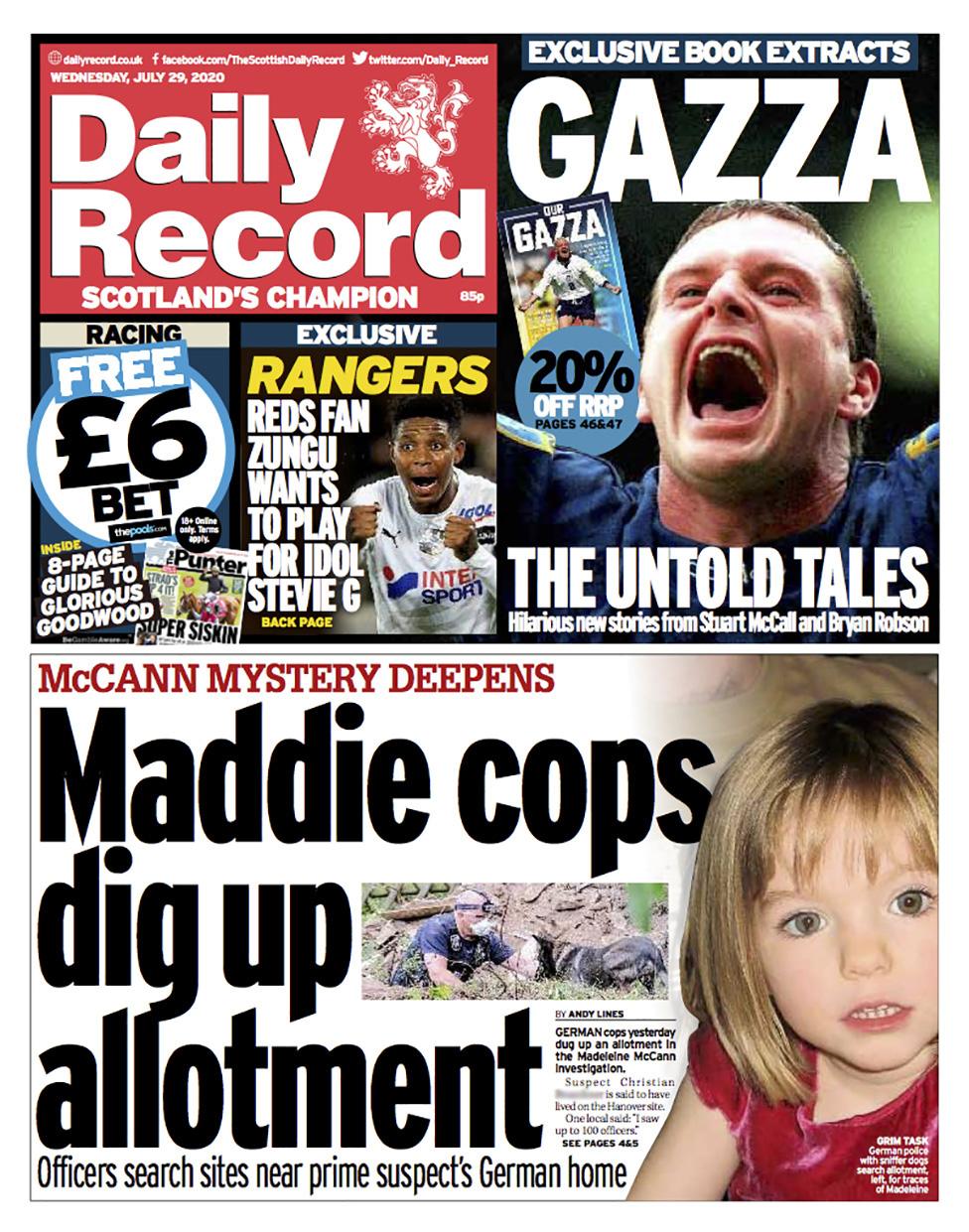Scotlands papers: Madeleine police search and second wave warning - BBC News