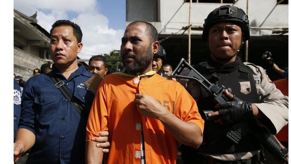 Reenactment of the June breakout at Kerobokan Prison in Bali, Indonesia