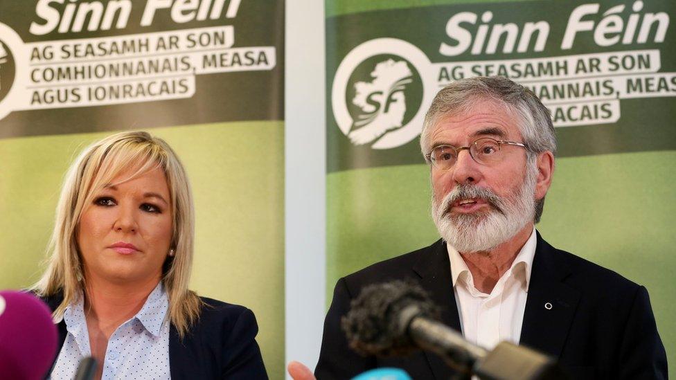 Michelle O'Neill and Gerry Adams