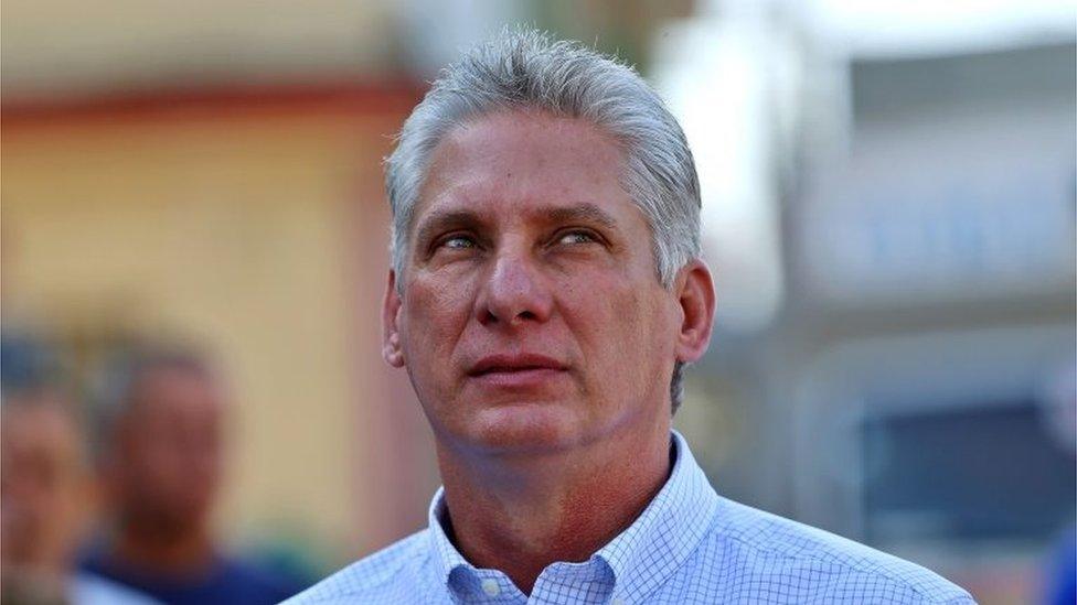 Cuba's First Vice-President Miguel Diaz-Canel queues at a polling station in Santa Clara, Cuba, during an election to ratify a new National Assembly, on March 11, 2018.