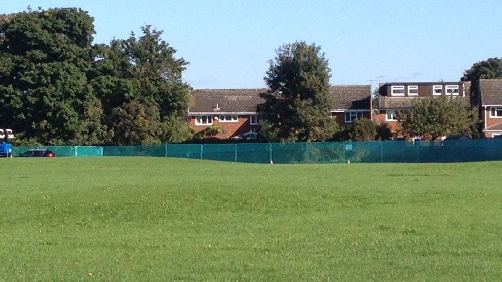 Mounds from six-year-old remedial work with Fontmell Close in background