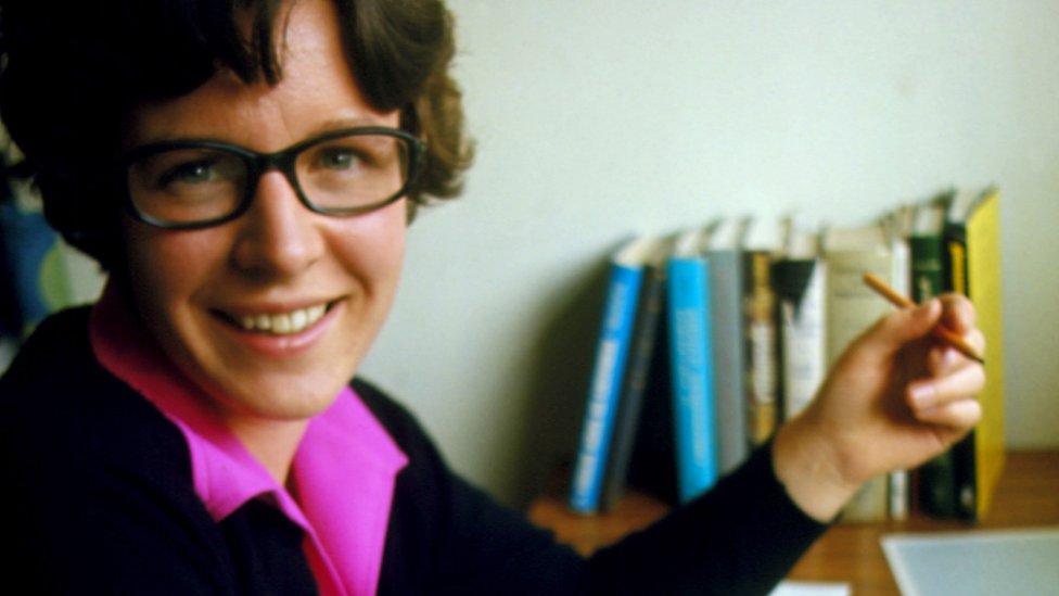 The then Dr Jocelyn Bell Burnell, photographed in 1977