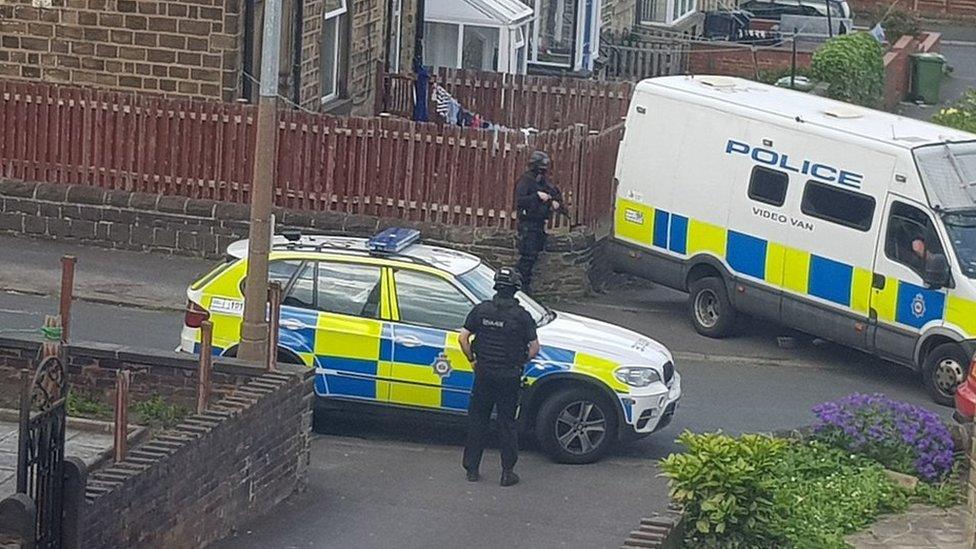 Police raid in Huddersfield on Thursday 1 June, 2017