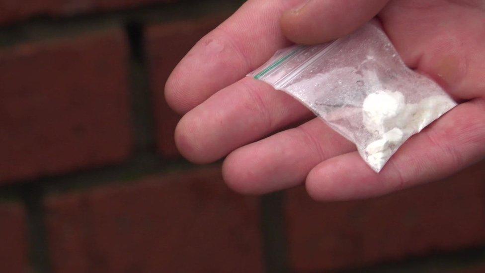 Cocaine in plastic packet